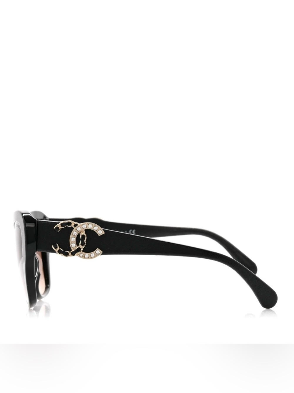 CHANEL Black Frame Lambskin CC Women's Sunglasses 5457 QA
